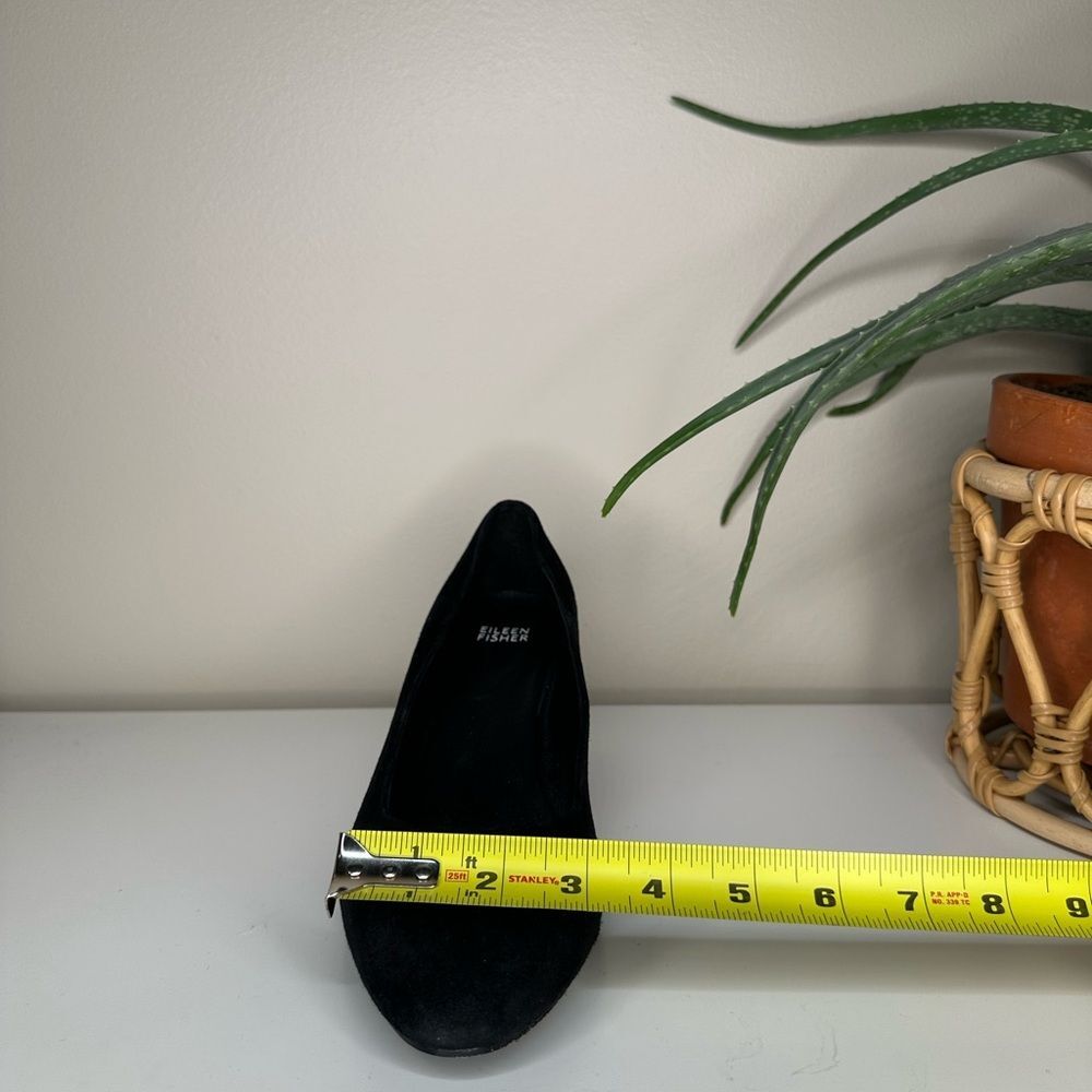 Eileen Fisher Black Suede Wedge Heels Vero Cuoio Made in Italy NWT Size 9.5 - Picture 10 of 13